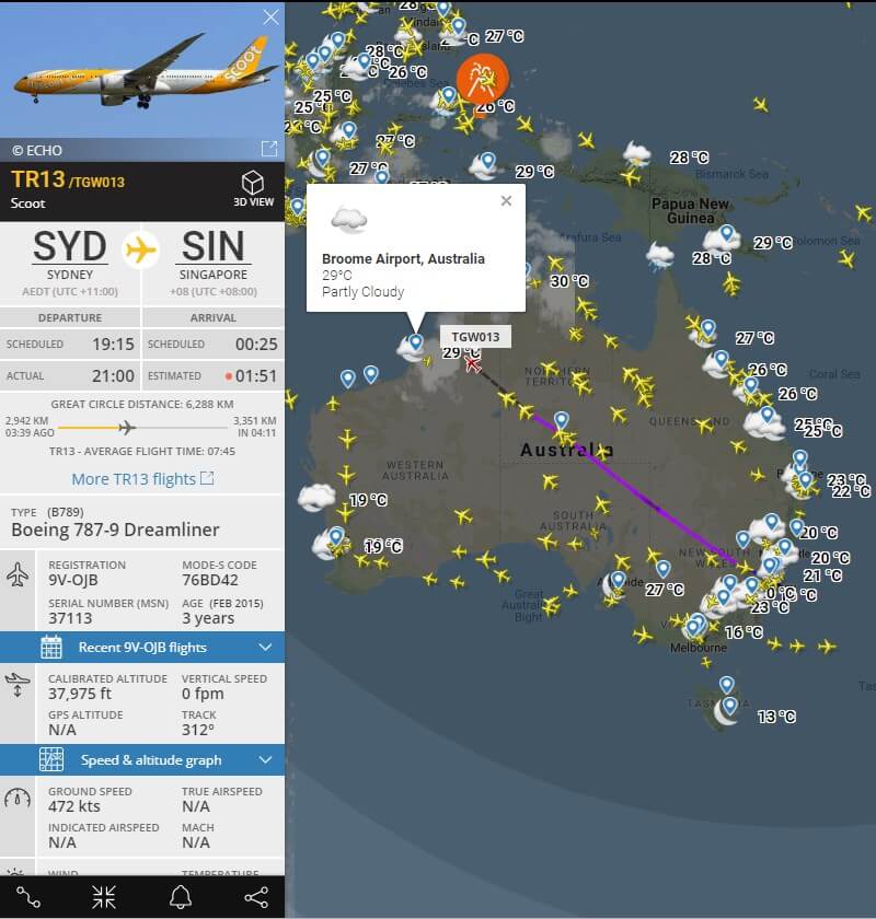 Flightradar24 — best flight radar 24/7 in RealTime for FREE in Australia